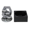 Indoor Tabletop Fountain Cascading Bowls Water Feature with LED Light Home Decor
