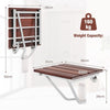 Wood Folding Shower Seat Wall Mount Shower Chair Elderly Home Care