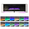 Modern 70" TV Stand Cabinet Unit with 12 LED Color Insert 36" Electric Fireplace