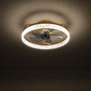 LED Crystal Dimmable Ceiling Fan Light 6 Speed Chandelier Lamp w/ Remote Control