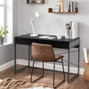 Industrial Computer Desk with 2 Drawers 112cm Study Writing Table Laptop PC Desk