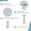 Nest of 3 Grey Tempered Glass Side End Nested Table Golden Stainless Steel Tubes