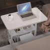 Mobile Over Bed Chair Table Overbed Height Adjustable Laptop Serving Tray Stand