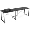 L-Shaped Corner Computer Desk Reversible Study Writing Desk 2-Person Workstation
