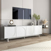 Modern TV Stand 175 cm Storage Cabinet Entertainment Unit for Living Room, White