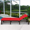 6-Positions Adjustable Rattan Sun Lounger Deck Chaise Sunbed w/Removable Cushion