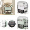 Clear Desktop Cosmetic Storage Box Make Up Organizer 2 Drawers Lidded Case Rack