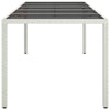 BaraSh Garden Table White 250x100x75 Poly Rattan and Tempered Glass, E4Y1