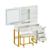 Dressing Table White Desk Makeup Vanity Table Drawers Stool Set Shelf Dresser