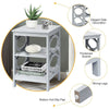Set of 2 3-Tier Nightstand Sofa Bed Side Table Storage Display Stand with Shelf