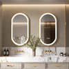 Glam Smart LED Bathroom Mirror Frontlit Anti-fog Vanity Mirror Sanding Gold Edge