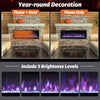 102 cm Electric Fireplace Wall Mounted 750W/1500W Fireplace Heater