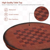 Wooden Pub Pedestal Side Table with Stable Base Round Bistro Table Versatile