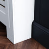 Radiator Cover Adjustable White Painted MDF Wood Cabinet Traditional Furniture