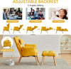 Yellow Lazy Chair with Footstool Relax Lounge Chair Accent Armchair Sofa Chair