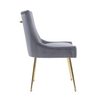 4PCs Viviana Velvet Dining Chairs w/Gold Legs & Ring Handle – Modern Accent