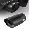 2X 63mm 2.5" Car Exhaust Pipe Trim Tail Muffler End Tip Stainless Steel Black UK