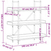 Bookcase, 3-Tier Storage Cabinet for Living Room, Book Shelf for J7A4