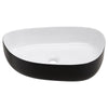 Irregular Ceramic Bathroom Sink Black&White Countertop Hand Wash Basin Vessel