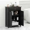 Bathroom Floor Cabinet Freestanding Storage Organizer w/2 Doors-Black