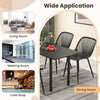 COSTWAY Dining Chair Set of 4 Modern Plastic Kitchen Chairs with Metal Legs