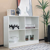 4 Compartment Cube Storage Unit Cabinet Bookcase Display Shelves Chipboard White