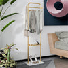 Heavy Duty Metal Coat Rack Stand Stable Marble Clothes Rail Hall Tree Wire Shelf