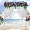 Set of 2 Wooden Wedding Arch Stand Backdrop Flower Balloon Frame Party