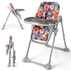 Folding Baby High Chair Convertible Infant Dining Chair Adjustable-Colorful