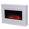 34" Electric Fireplace LED Log Fire Flame White Fire Surround Mantlepiece Heater