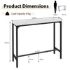 Rectangular Kitchen Dining Table Long Sofa Console Table-White