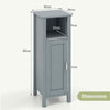 Freestanding Single Door Storage Cabinet Bathroom Floor Cabinet-Gray