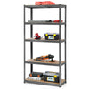 Multipurpose Display Stand 5 Shelf Storage Rack Garage Shelving Unit-Grey