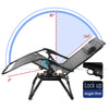 Super Width 63CM 200KG Zero Gravity Chair Folding Lounge Beach Outdoor Square