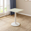 Modern Wood Grain Bar Table with Square/Round Tabletop and Metal Base Home Pub
