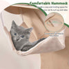 COSTWAY Wall-Mounted Cat Tower Cat Wall Shelves Furniture w/ Hammock