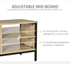 Industrial TV Stand Rustic Metal Furniture Media Side Cabinet Storage Shelf Door
