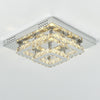 40cm Crystal Chandelier Square Ceiling Light LED Lamp Pendant Light Living Room