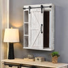 Wall Mounted Cabinet Bathroom White Single Door Mirror Vanity Storage Cupboard