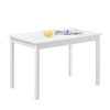 Rectangular Kitchen Dining Table Wooden Table 4-6 Seats Family Party Table White