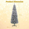 Snow Flocked Xmas Tree 180 CM Slim Shape Seasonal Decoration Tree