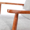 Solid Wood Frame Scandi Fabric Tub Armchair Padded Single Sofa Couch Loveseat UK