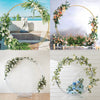 Round Metal Hoop Wedding Flower Stand Balloon Arch Rack Table Centrepiece Decor