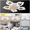 LED Ceiling Fan Light Dimmable Chandelier Living Room Lamp With Remote Sigkeoxit