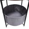 End Table with Fabric Storage Basket Side Tables Small Bedside Table Nightstand