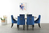 Velvet Dining Chair with Door Knocker Ring Windsor Dressing Room Chair 1/2/4/6
