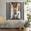 Rustic Outdoor Garden Shutter Mirror Wall Mounted Vintage Distressed Metal Frame