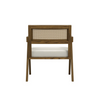 Walnut Upholstered Rattan Back Dining Chair Mid Century Scandinavian Kitchen