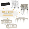 3x 6m Pop up Gazebo, Premium Gazebo with Sides, Weatherproof, Uv-Resistant