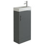 Floorstanding Cloakroom - Stylish Space-Saving Vanity Basin Cabinet Unit